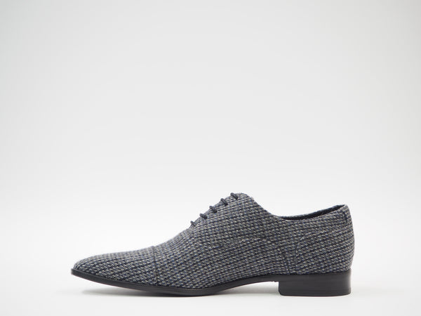 Size 43 - Blue & Gray Tweed Oxford + Belt