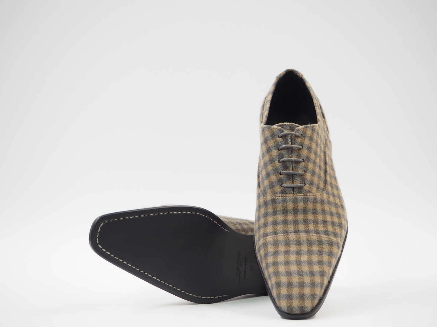 Gray & Tan Men's Dress Shoes